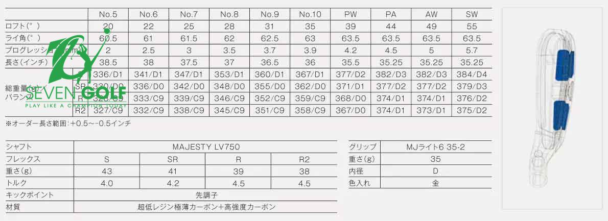 Bộ gậy golf cao cấp Majesty Prestigio 12