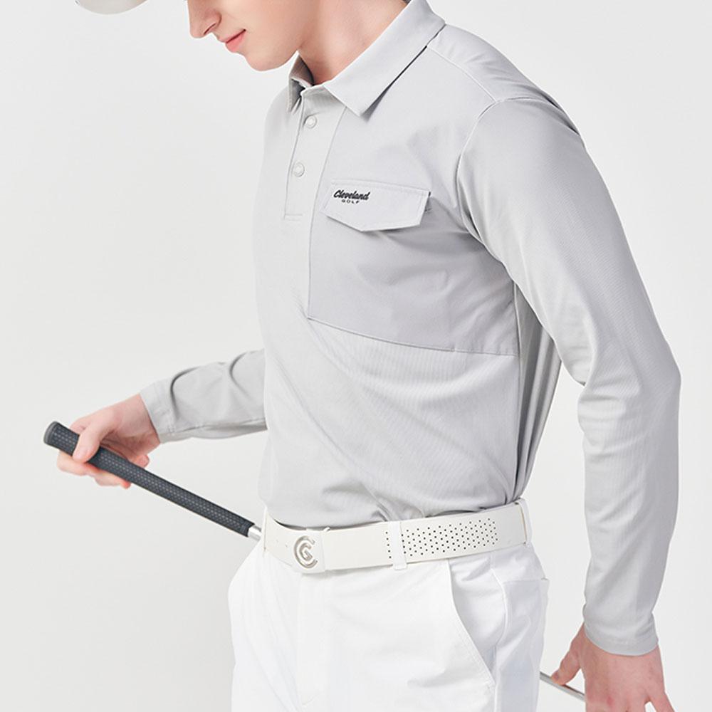 Áo golf nam dài tay Cleveland CGMTS31133 L/GREY